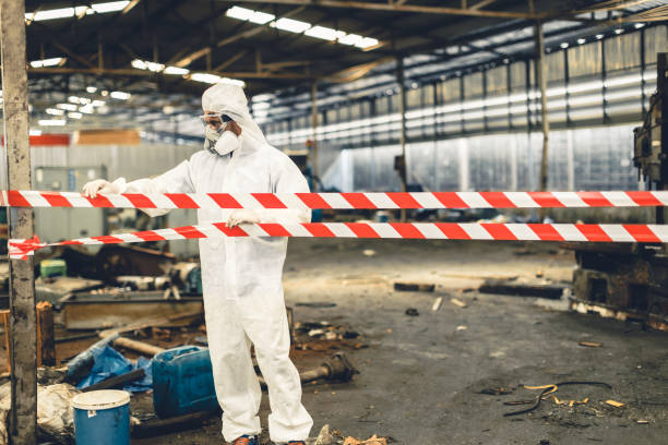 Professional Biohazard Cleanup technician working in Nehawka, NE